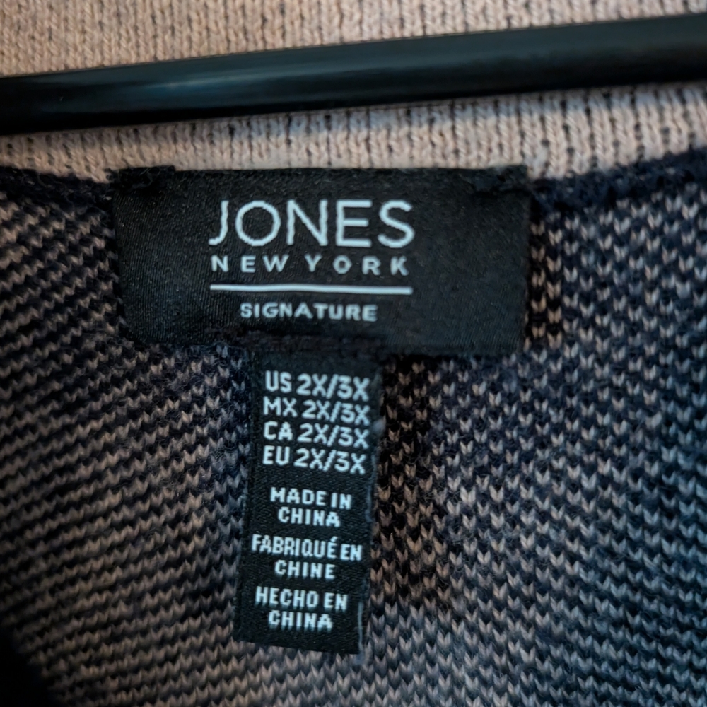 Jones New York Womens Plaid Poncho 2X - Picture 2 of 5